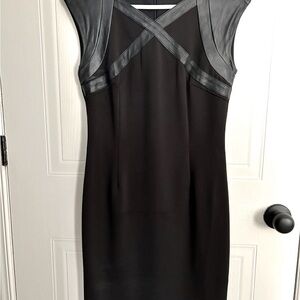 RUDSAK Black Dress with Leather Details